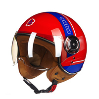 Casques de moto électriques en ABS certifiés ECE pour grossistes, casque ouvert classique, casque de moto rétro
