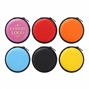 Custom Logo Handmade EVA Zippered Portable Coin Storage Pouch Bulk Promotional Giveaway Corporate Gift Earphone Cable Organizer - Product Image 1