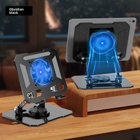 Support de Tablette Transfrontalier Pliant Dissipation Thermique Entièrement Métallique, Rangement Portable et Relevable