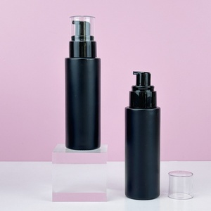 En magasin, flacon pulvérisateur de parfum en verre givré noir de 60 ml, 80 ml, 100 ml, 120 ml, flacon de lotion - Product Image 2