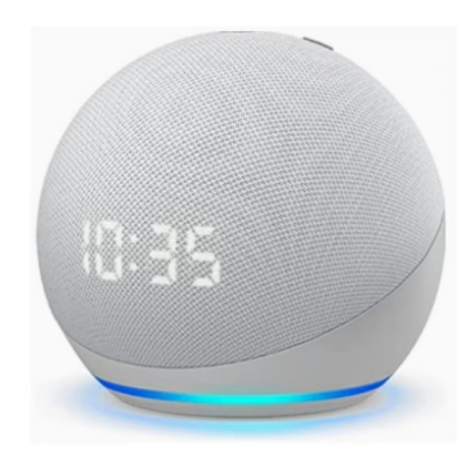 Versión reloj blanco Echo Dot 5ta generación