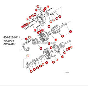 Composants d'alternateur pour excavatrice, bulldozer et chargeuse SAA6D140E, réf. 600-825-9111 600-825-9110 pour Komatsu - Product Image 6