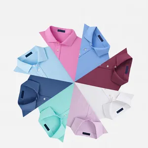 Groothandel Sportkleding Golfshirt Polyester Spandex Sublimatie Logo Snel Droog Golf Poloshirt Plus Size Heren T-Shirts