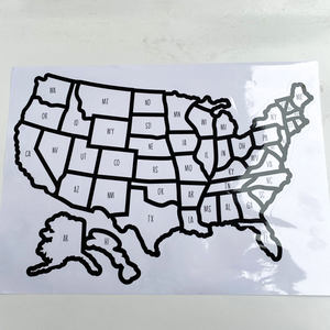 Vente en gros 50 états voyage USA Photo carte décalcomanie autocollants avec illustrations scéniques pour voyage remorque camping-car - Product Image 4