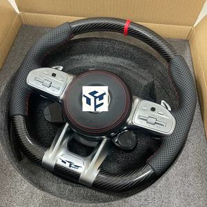 Volant en cuir personnalisé avec design libellule pour <span class=keywords><strong>Mercedes</strong></span>-Benz AMG C63 W222 W213 W221 W205 W204 S300 S320 <span class=keywords><strong>E200</strong></span> E63 - Product Image 4