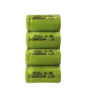 Pkcell недорогая аккумуляторная батарея 1,2 v 2/3aa 650 mAh <span class=keywords><strong>ni</strong></span> <span class=keywords><strong>mh</strong></span> для модели автомобиля, индивидуальный блок батарей, умный дверной замок, бытовая техника - Product Image 1