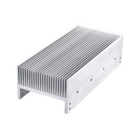 Plaque de dissipateur thermique en alliage d'aluminium anodisé sur mesure, profilé d'extrusion compact, découpe de dissipateur thermique en aluminium extrudé