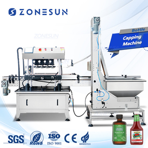 ZONESUN ZS-XG440B automatique en plastique vaporisateur bouteille Lotion pompe tête broche capsulage Machine pour pot shampooing bouteille vissage capsuleuse - Product Image 1