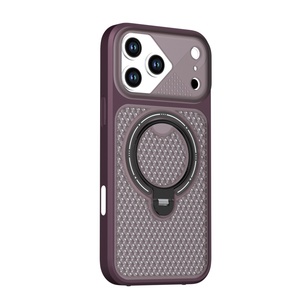 เคสโทรศัพท์แม่เหล็กแบบใหม่ ผิวด้าน ระบายความร้อน สำหรับ iPhone 18 13 17 Pro Max 14 15 16 Plus พร้อม 360 °   ฝาครอบป้องกันขาตั้งแบบหมุนได้ - Product Image 1