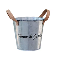 Pot de fleur moderne en métal avec poignée Design Home Garden Bucket Planters Balcon House Decor for Nursery Wedding Christmas