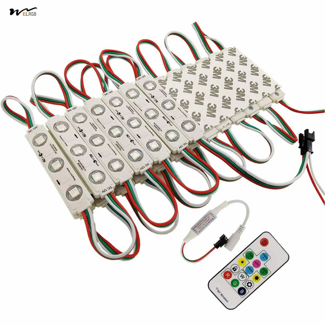 Dream Color RGB LED Module DC 12V SMD Addressable Waterproof IP65 Frontage Lights 5V Input Controller Switch Mode for Landscape
