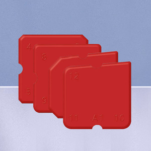 Glass Cutter Set 4 Piece Red Plastic Scraping Tool For Glue Residue Removal And Sealing Trim Work - Product Image 3