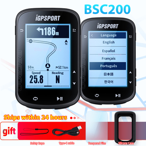 Ordinateur de vélo GPS étanche BSC200, compteur kilométrique sans fil avec ANT+ et navigation d'itinéraire pour le cyclisme - Product Image 2