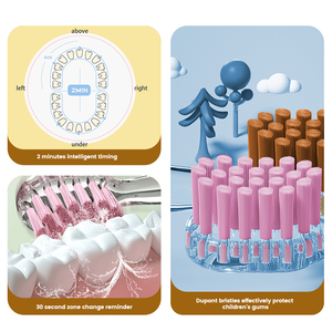 Dễ Thương Phim Hoạt Hình Trẻ Em Bàn Chải Đánh Răng Điện Chăm Sóc Răng Miệng Sonic Bàn Chải Răng Với Ánh Sáng LED Mềm Silicone Bàn Chải Đánh Răng Điện Cho Trẻ Em - Product Image 6