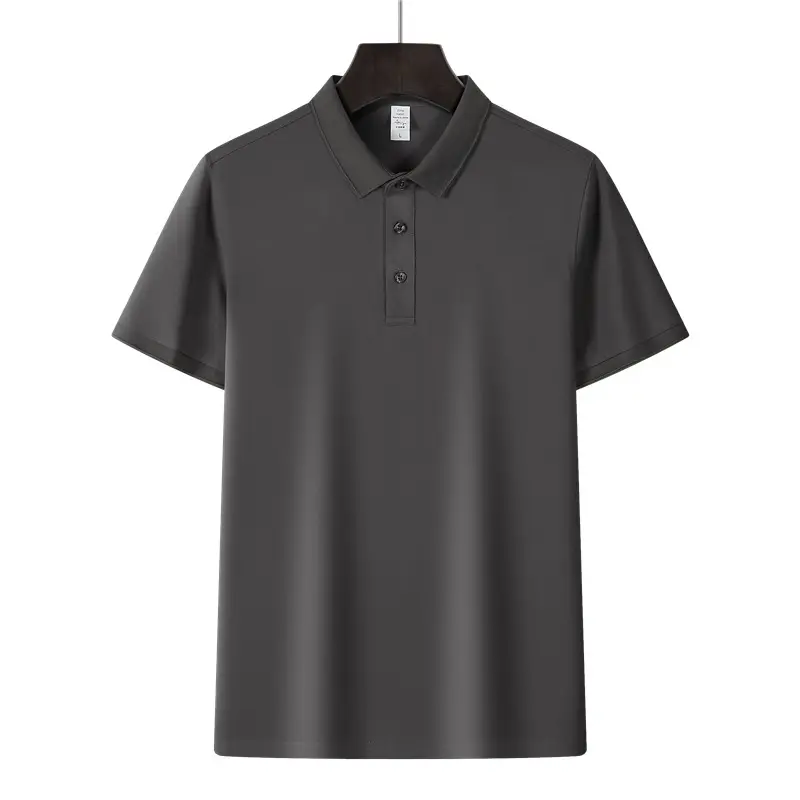 Kemeja Polo Unisex 230g, kaus Golf pria penyerap keringat OEM katun kain Pique kustom