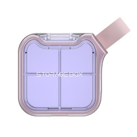 Boîte de rangement pour pilules de voyage avec étiquettes S/M, mini boîte à pilules portable en PP, 7 compartiments, boîte à pilules portable