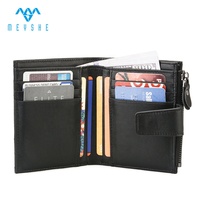 Dompet Kulit Domba Tempat Kartu Penutup Ritsleting Pengaman RFID Kantong Koin Kapasitas Besar Pola Geometris Kancing