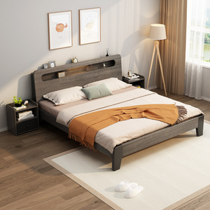 <span class=keywords><strong>Lit</strong></span> mural en bois de pin nordique 1,8 m, <span class=keywords><strong>lit</strong></span> plateforme moderne taille King, mobilier de chambre à coucher de style japonais - Product Image 4