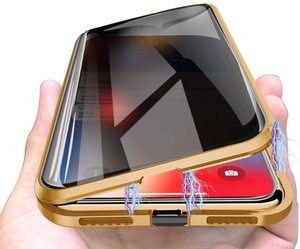Coque de téléphone antichoc en métal avec pare-éclats magnétique en verre trempé anti-espion pour <span class=keywords><strong>iPhone</strong></span> XS 16 15 <span class=keywords><strong>14</strong></span> 13 12 11 <span class=keywords><strong>Pro</strong></span> <span class=keywords><strong>Max</strong></span> - Product Image 1