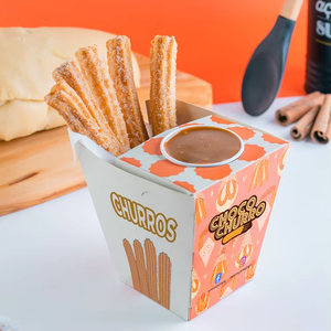 Caja de Cartón Blanca con Diseño Personalizado <span class=keywords><strong>para</strong></span> <span class=keywords><strong>Churros</strong></span> y Sushi con Laminado Mate, Relieve y Papel <span class=keywords><strong>para</strong></span> Mojar - Product Image 6