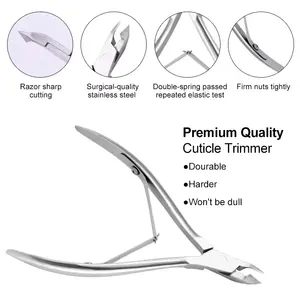 High Quality Stainless Steel 6.5mm Cuticle Nipper Trimmer Manicure Tools Toenail Clipper Cuticle Nipper Factory Nail Finger