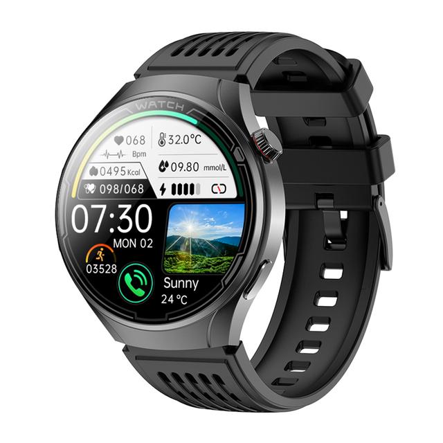 TKYUAN Bt Talking Smart Watch Amoled ECG Heart Rate Oximetry Blood Pressure Monitoring Triple Defense Smartwatch With Sos Button