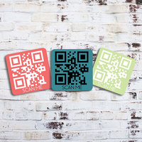 Impression d'étiquettes autocollantes personnalisées avec logo privé, imperméables, adhésives, pour la publicité, avec code QR