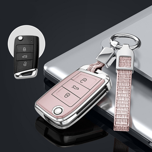 Custodia Rigida in ABS per Chiavi Auto Volkswagen Tiguan L, Lavida Plus, Golf 7, Polo, <span class=keywords><strong>Skoda</strong></span>, Portachiavi VW - Product Image 1