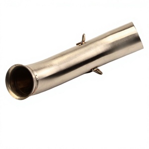 FOR KTM Motorcycle <b>Exhaust</b> Pipe 15mm Titanium Alloy Mid Section With Hanger And <b>Clamp</b> For Duke250 Rc390 Commute Use - Product Image 2