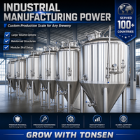 Cuve de Fermentation Conique en Acier Inoxydable Tonsen 6000L avec Enveloppe Chauffante, Fermenteur Refroidissant 60HL Unitank pour Brasserie Commerciale