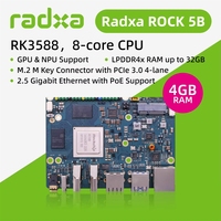 GGDX Radxa Rock 5b Azul, CPU RK3588 de 8 Núcleos, con Salida 8K y Conector M.2 M Key PCIe 3.0, Computadora de Placa Única