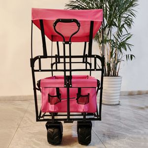 3-in-1折りたたみ式屋外キャリーカート折りたたみ式キャンプワゴンレインルーフ4輪OEMカスタマイズ可能 - Product Image 3