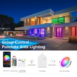 BT điều khiển bằng giọng nói thông minh trong nhà Spotlight chiếu sáng LED Bảng điều chỉnh ánh sáng RGB CCT trần ánh sáng recessed Downlight với Live đèn phòng - Product Image 3