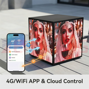 TENSHANG P2 P3 P5 Écran LED étanche 4G WiFi avec contrôle par <span class=keywords><strong>application</strong></span>, 500 mm, sans bordure sur 3 côtés, pour boîte de livraison de repas et publicité extérieure - Product Image 4