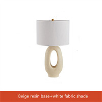 Lampe de table en résine créative de luxe pour hôtel, lampe de bureau LED unique pour la décoration de la maison, lampe de salon simple et rétro