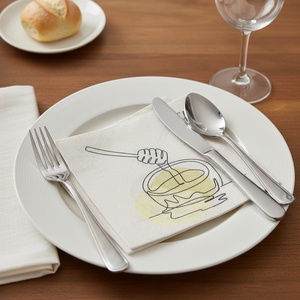 <b>Paper</b> Napkins With Autumn Leaves Print 2 Ply 4 Fold For Thanksgiving Party Use - Product Image 2
