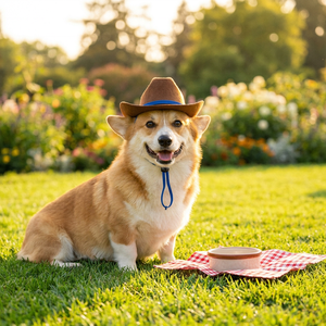 Mini <span class=keywords><strong>chapeau</strong></span> de cowboy pour chiens et chats, <span class=keywords><strong>chapeau</strong></span> western réglable pour animaux de compagnie pour fête d'anniversaire, costume d'Halloween, accessoires photo festifs pour chiots et chats - Product Image 5