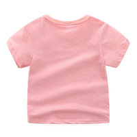Großhandel 2019 Mädchen Casual Fashion Gestrickte T-Shirts 100% Baumwolle Bedruckt O-Ausschnitt Kurzarm Kid Top