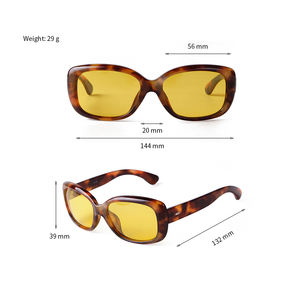 2024 lujo Vintage Marca Diseño UV400 Shades gafas <span class=keywords><strong>de</strong></span> sol mujer señoras gafas polarizadas visión nocturna gafas <span class=keywords><strong>de</strong></span> sol amarillas - Product Image 2