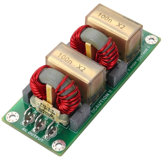 PACKBOX Two-stage EMI Power Supply Purifier Filter Noise Impurity AC DC Universal Finished Board for CD DAC Blu-ray 250V 12A