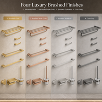 Ensemble d'accessoires de salle de bain en nickel brossé, acier inoxydable, porte-serviettes, porte-savon, crochet pour peignoir, porte-brosse de toilette, fixation murale