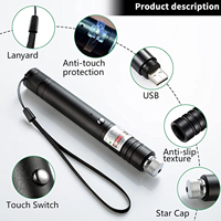 STELLAR PATH Lampe torche tactique haute puissance, lampe de poche, stylo-lampe, longue portée, mise au point réglable, rechargeable par USB, pointeur laser vert