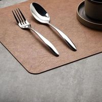 Tabletex Vente en gros, lot de 6 sets de napperons de table en cuir, style classique, résistants à la chaleur, antidérapants, lavables, isolants