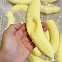 Jouet anti-stress en forme de banane collante et moelleuse, en PU à récupération lente, pour adultes et enfants