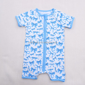 Tutina per Neonati in Bambù Personalizzata Yiying, Estiva a Maniche Corte con Cerniera e Motivi Carini, <span class=keywords><strong>Pigiama</strong></span> in Bambù per Bambini e Bambine - Product Image 5