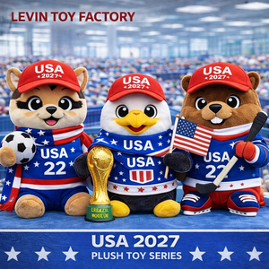 Mascotte in Peluche ODM (Cotone PP, Peluche Corto) per Calcio, Basket, Rugby - Maglie Personalizzate, Bandiere Nazionali 31-50cm, Età 5+ - Product Image 1