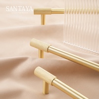 Poignées de meubles en laiton Santaya, motif croisé diamanté, boutons dorés, pour armoires et placards, poignées de porte solides de luxe