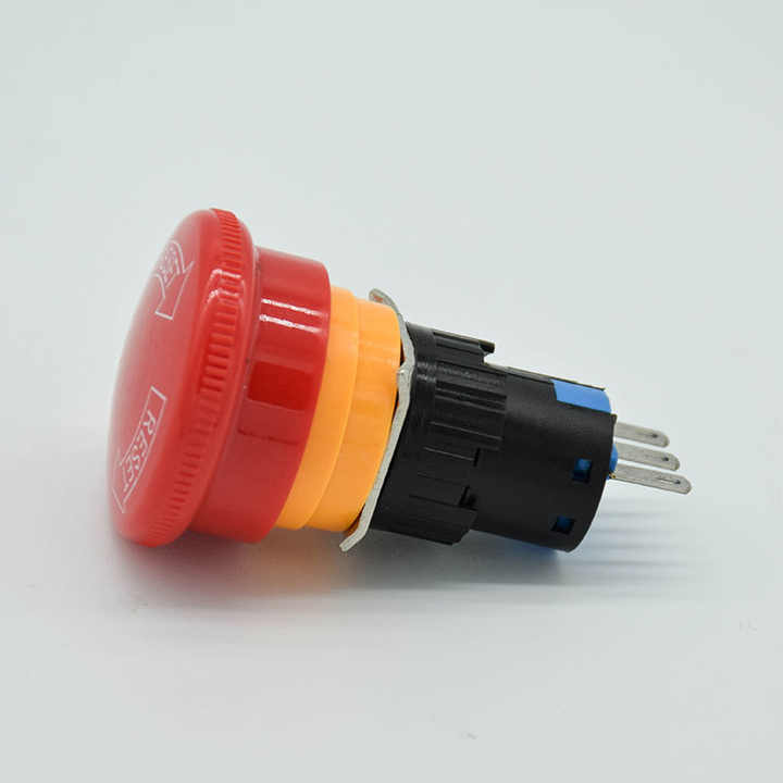 Red Mushroom DC 30V 5A / AC 250V 3A Emergency Stop/e-stop Push Button ...