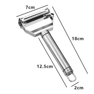 Vente en gros de peloirs à fruits et légumes multifonctionnels en acier inoxydable de qualité alimentaire Hanview avec deux lames dentelées - Product Image 3