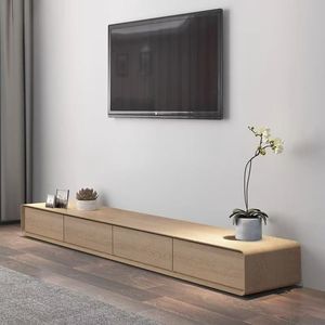 Mobile TV Moderno e Semplice in Stile Nordico, Combinazione Tavolino da Tè, Mobile in <span class=keywords><strong>Legno</strong></span> per Soggiorno e Camera da Letto con Spazio di Archiviazione - Product Image 1